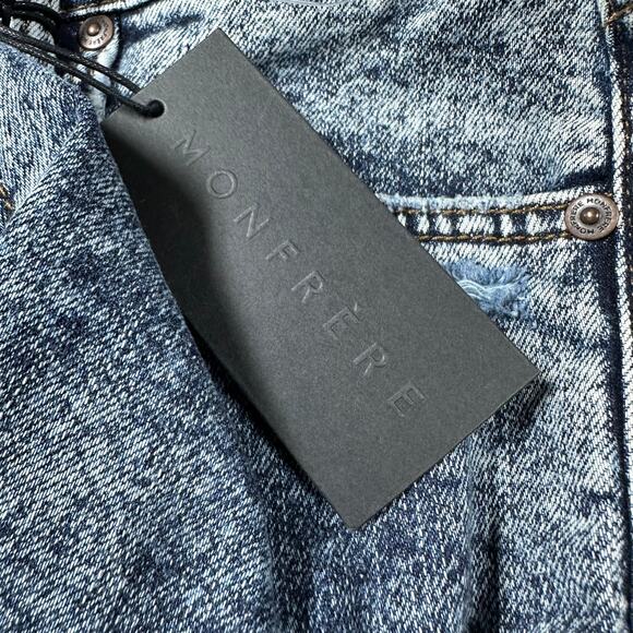 Monfrère NWT Brando Acid Wash Slim Jeans Santa Cruz Distressed Men's Size 31 - Picture 6 of 9